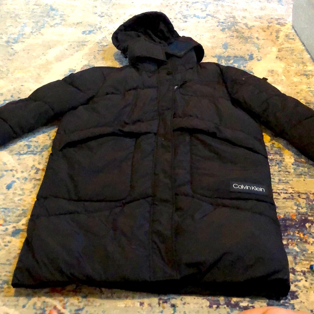 Calvin Klein puffer trench coat medium women’s